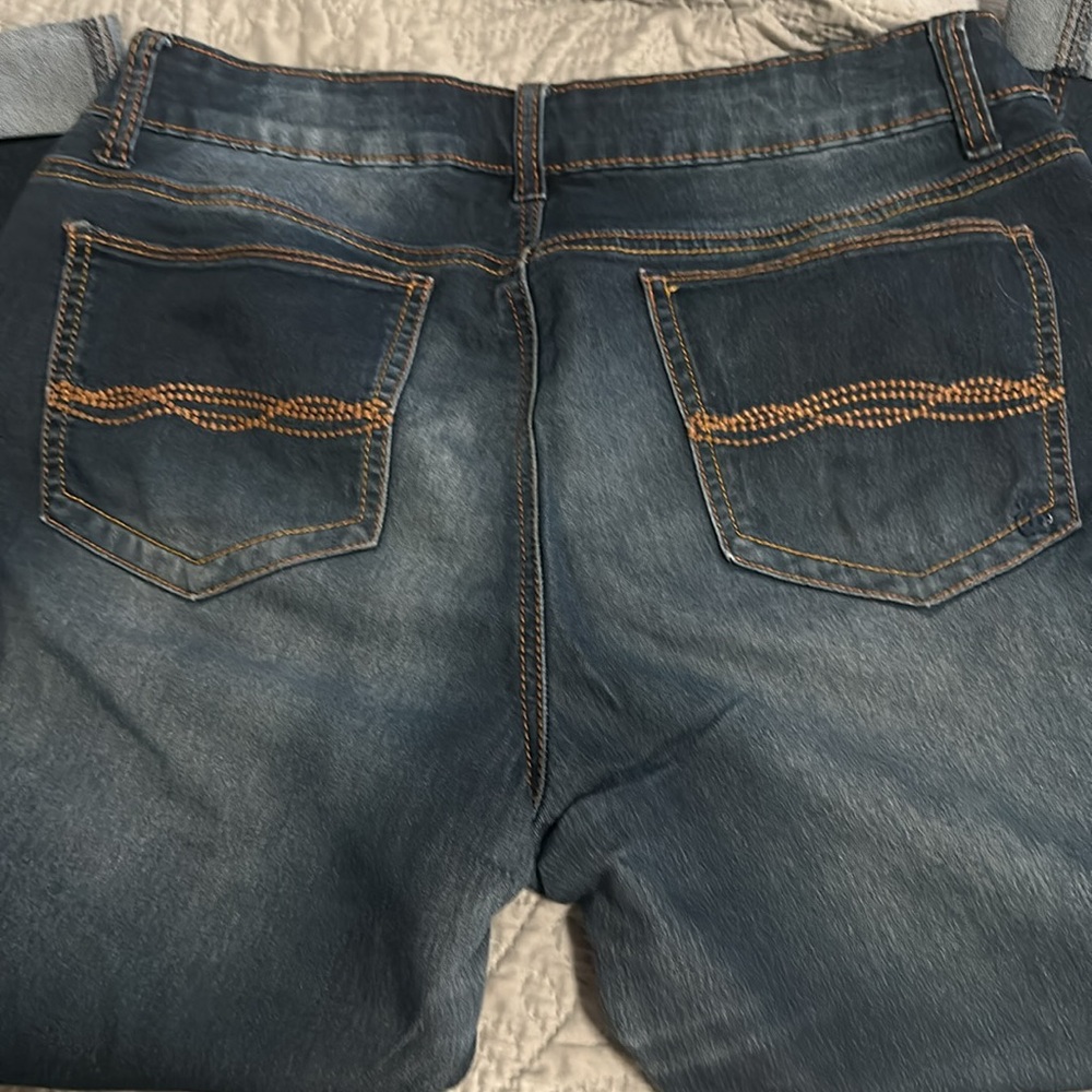 Indigo Rein Woman’s cropped cuffed jeans size 12 - Picture 3 of 5